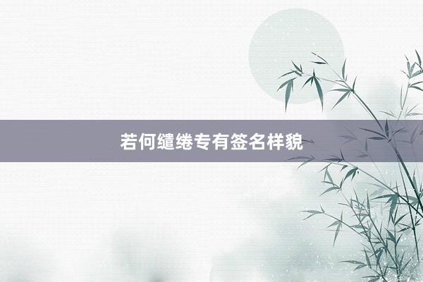 若何缱绻专有签名样貌
